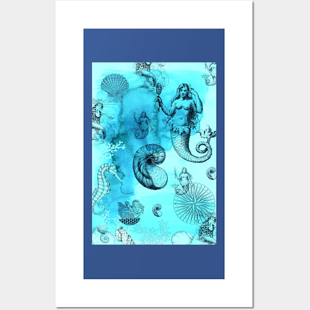 Aqua Oceans Wall Art by Minxylynx4